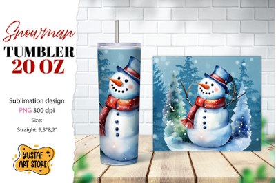 Snowman tumbler wrap. Christmas tumbler sublimation.