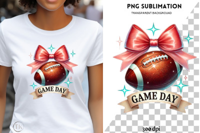 Football Game Day PNG, Instant Download, Chic Football Mom PNG Graphic