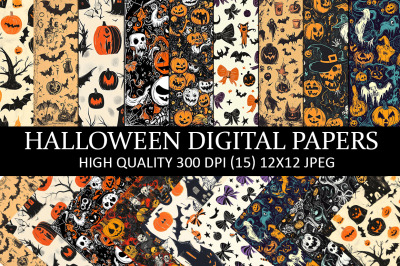 Halloween Digital paper Bundle