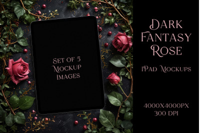 Dark Fantasy Rose IPad E-Book Mockups