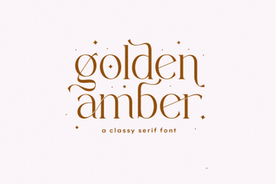 Golden Amber - Modern Serif Font