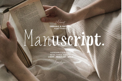 Manuscript - Hand Lettered Serif