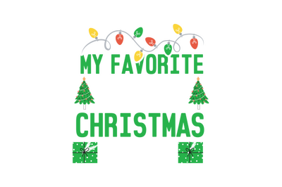 My Favorite Color is Christmas t-shirt design christmas t-Shirt design