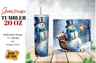 Snowman tumbler wrap. Christmas tumbler sublimation.