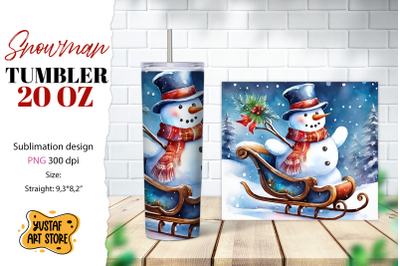 Snowman tumbler wrap. Christmas tumbler sublimation.