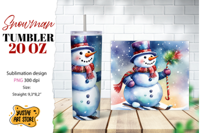 Snowman tumbler wrap. Christmas tumbler sublimation.