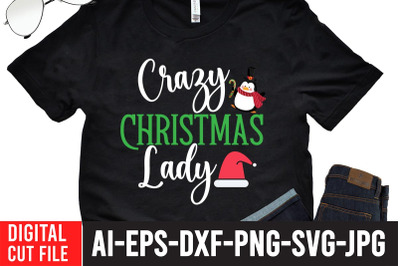 Crazy Christmas Lady t-shirt design, christmas t-Shirt design,christma