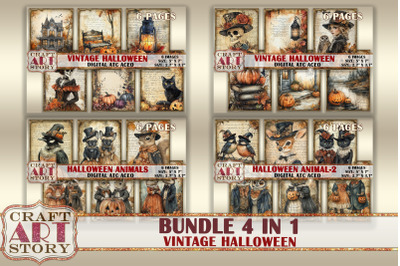 Bundle Vintage Christmas picture collage cards atc BONUS