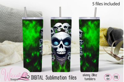 Spooky Fun Bundle: Laughing Skulls Seamless Tumbler Set - Sublimation