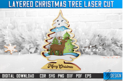 Layered Christmas Tree | Christmas Dcor | Holidays | 3D Christmas Tree