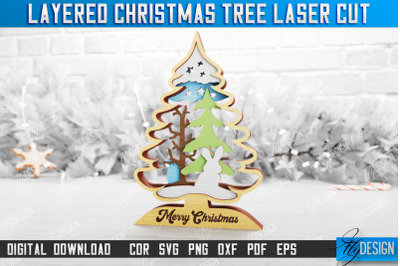 Layered Christmas Tree | Christmas Dcor | Holidays | 3D Christmas Tree