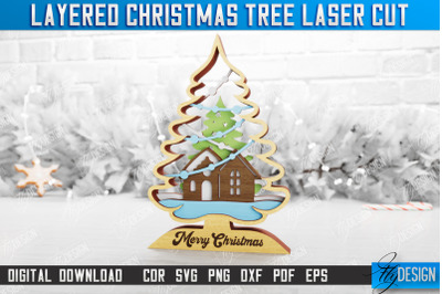 Layered Christmas Tree | Christmas Dcor | Holidays | 3D Christmas Tree