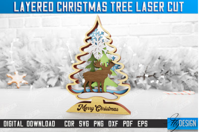 Layered Christmas Tree | Christmas Dcor | Holidays | 3D Christmas Tree