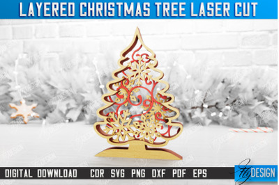 Layered Christmas Tree | Christmas Dcor | Holidays | 3D Christmas Tree