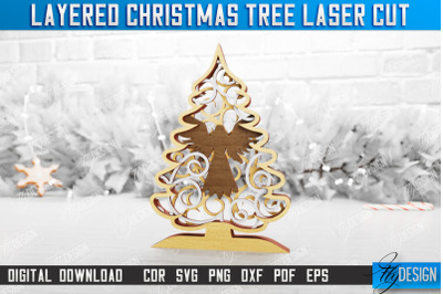 Layered Christmas Tree | Christmas Dcor | Holidays | 3D Christmas Tree