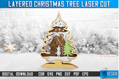 Layered Christmas Tree | Christmas Dcor | Holidays | 3D Christmas Tree