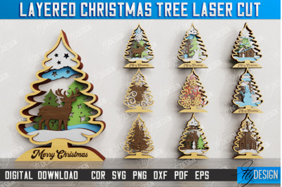 Layered Christmas Tree Bundle | Christmas Dcor | Christmas Tree