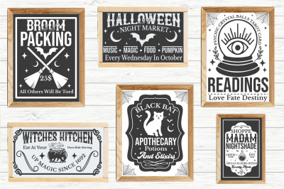 Vintage Halloween Sign Making SVG Bundle