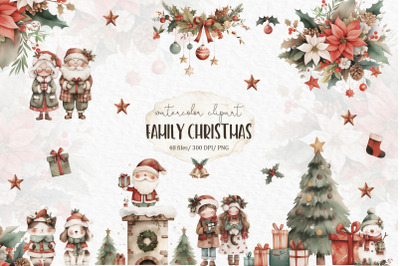 Family christmas png clipart