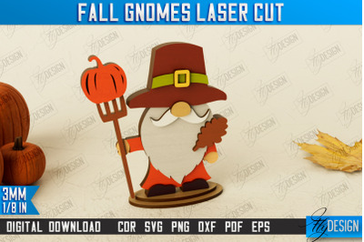 Fall Gnomes | Thanksgiving | Harvester | Garden Decor | CNC