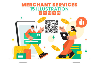 15 Merchant Services Illustration