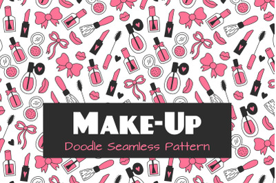 Make-Up Doodle Seamless Pattern