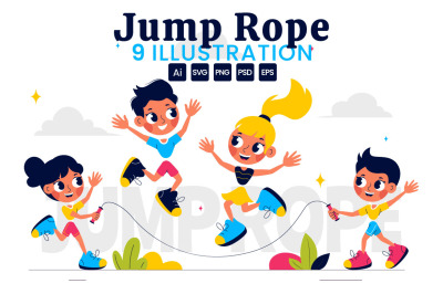 9 Jump Rope Sport Illustration