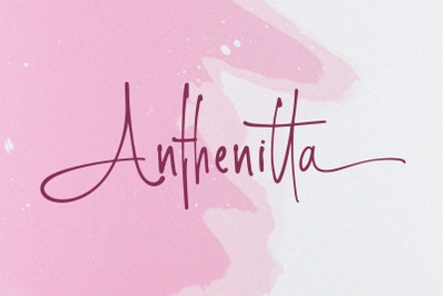 Anthenitta Handwriting Font