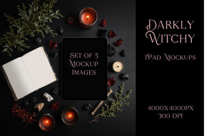 Darkly Witchy IPad Mockups - Set of 5