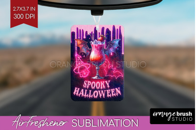 Neon Halloween Air Freshener PNG - Cocktail Car Freshener