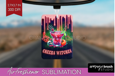 Neon Halloween Air Freshener PNG - Cocktail Car Freshener