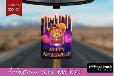 Neon Halloween Air Freshener PNG - Cocktail Car Freshener