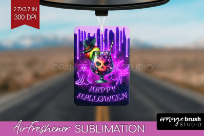 Neon Halloween Air Freshener PNG - Cocktail Car Freshener