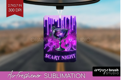 Neon Halloween Air Freshener PNG - Cocktail Car Freshener