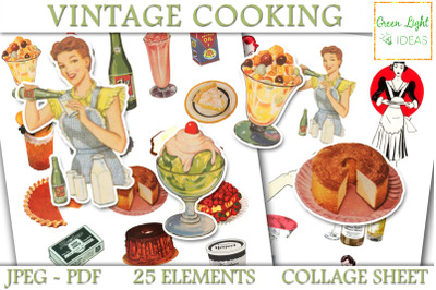 Vintage Junk Journal Cooking Kitchen Printable Ephemera