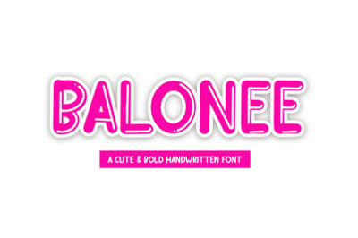 BALONEE Cute Handwriting Font