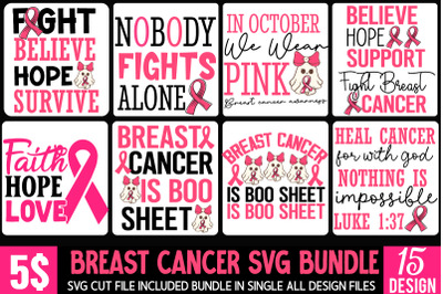 Breast Cancer SVG Bundle,Breast Cancer Sublimation PNG,Awareness Month