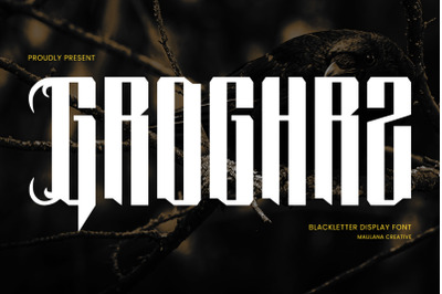 Groghrz Blackletter Display Horror Font