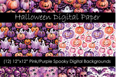 Spooky Halloween Digital Papers - Seamless Halloween Backgrounds