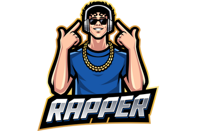 Rapper esport mascot logo design