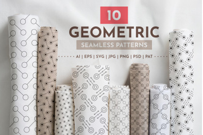 10 Seamless Geometric Patterns