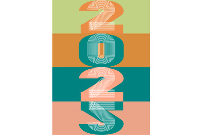 Retro 2025 abstract background vector illustration. Trendy graphic des