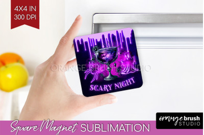 Neon Halloween Magnet Sublimation - Cocktail Magnet PNG