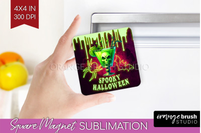 Neon Halloween Magnet Sublimation - Cocktail Magnet PNG