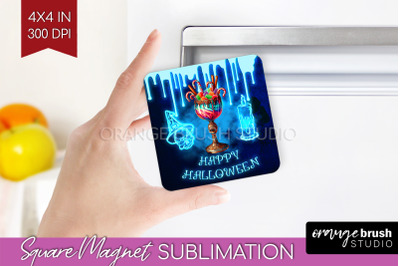 Neon Halloween Magnet Sublimation - Cocktail Magnet PNG