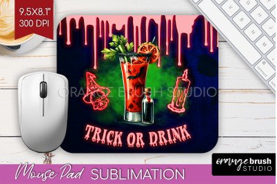 Neon Halloween Mouse Pad Sublimation - Cocktail Mousepad PNG