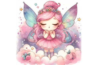 Fairy blowing magical dust