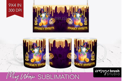 Neon Halloween Mug Wrap - Cocktail Mug Sublimation