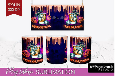 Neon Halloween Mug Wrap - Cocktail Mug Sublimation