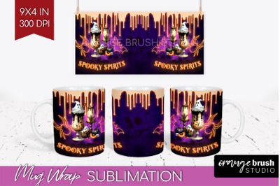 Neon Halloween Mug Wrap - Cocktail Mug Sublimation